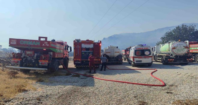 Çandarlı'daki yangın 8,5 saat sonra kontrol altına alındı