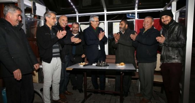 Başkan Akpınar 2017'ye taksicilerle girdi