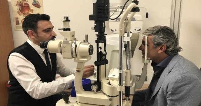 Başkan Akpınar'a göz muayenesi...
