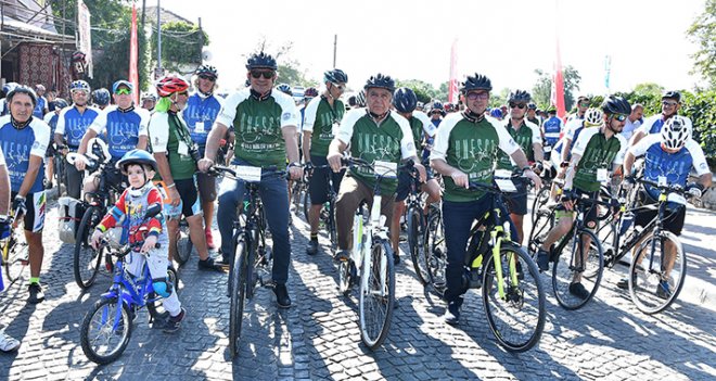 Başkanlar pedal çevirdi...