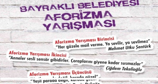 Bayraklı'da duvar yazıları yarıştı