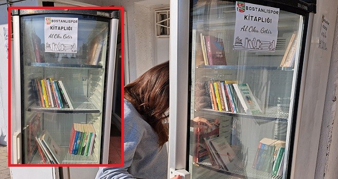 Bozuk buzdolabını kitaplık yaptılar…