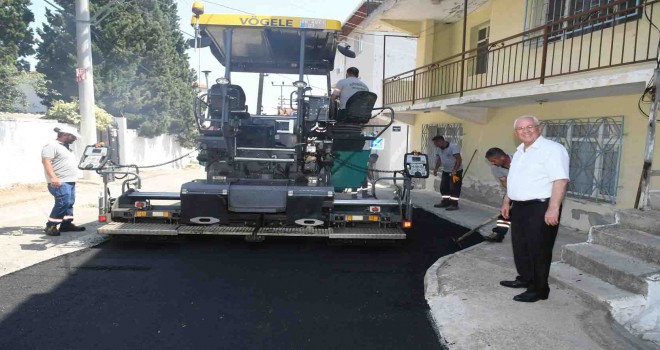 Karabağlar'da binlerce ton asfalt serildi