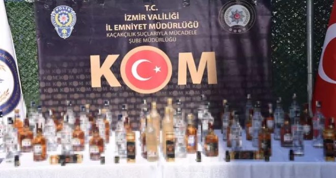 İzmir'de sahte içki operasyonu