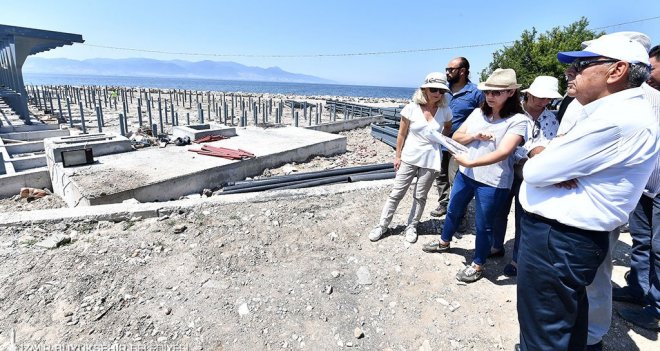 Bostanlı Kıyı Tasarım projesini Başkan Kocaoğlu denetledi