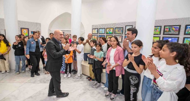 Çocuklar hayallerindeki mahalleyi resmetti