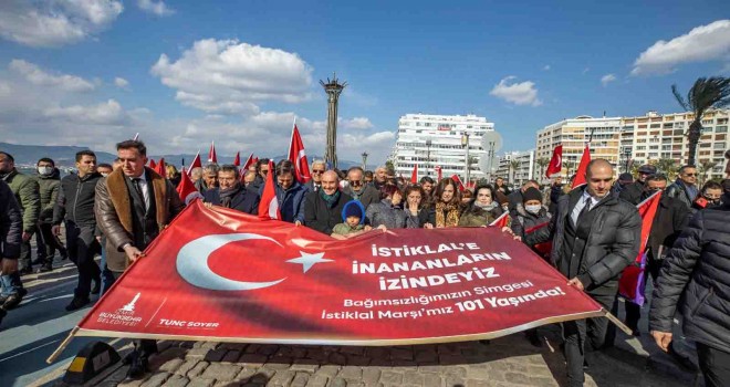 İstiklal Marşı'nın kabulünün 101. yılı törenle kutlandı