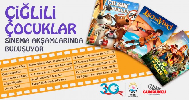 Çiğlili çocuklar sinema akşamlarında buluşuyor