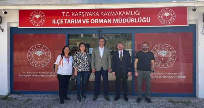 Canatan ve Çiçek Karşıyaka İlçe Tarım'ı ziyaret etti