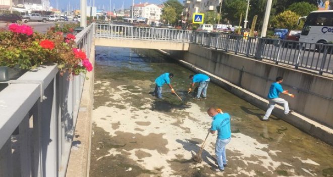 Çeşme'de 'sonbahar' temizliği