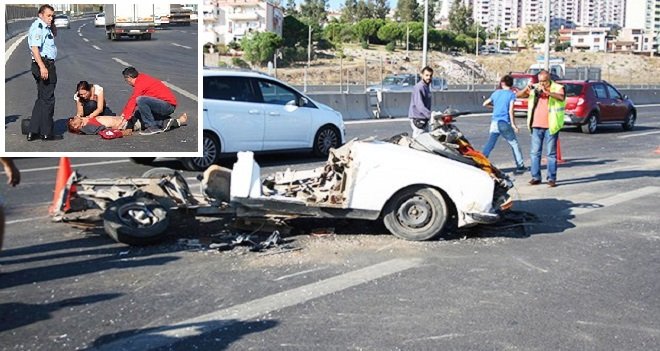 Çevre Yolunda akıl almaz kaza...