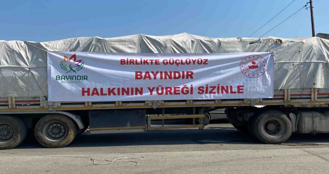 Bayındır’dan deprem bölgesine yakacak malzeme gönderildi
