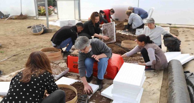 Efes Selçuklu kadınlardan deprem bölgesine fide dayanışması