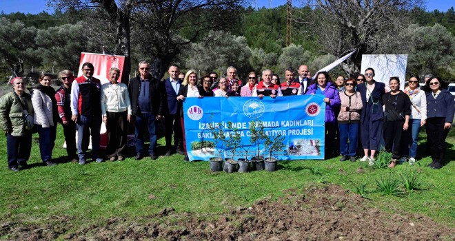 ''Yarımada Kadınları Sakız Ağacına Can Katıyor''da yeni fidanlar dikildi