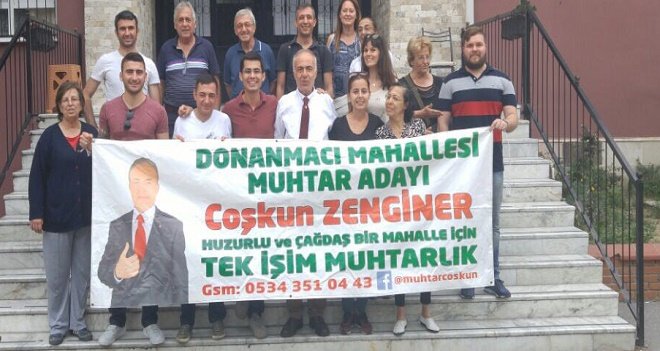 Donanmacı Mahallesi’nde Coşkun Zenginer muhtar seçildi