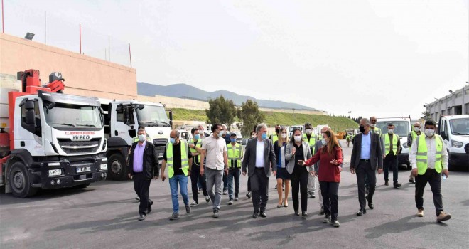 Başkan İduğ, Katı Atık Transfer Merkezi’ni gezdi