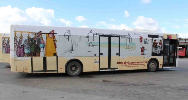 Cinsiyet eşitliği mesajları otobüslerde...