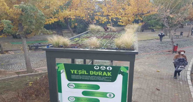 İzmir’in ilk doğa dostu otobüs durağı