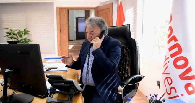 Başkan İduğ’dan ''Evde misiniz?'' telefonu