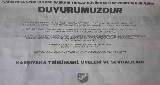 Seçimli kongre çağrısını ilanla yaptılar...