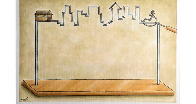 Engelleri karikatürle kaldırdılar