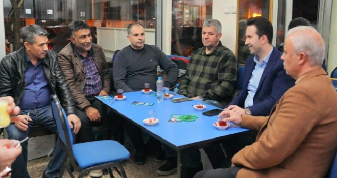 Çiftçioğlu çay içti, vaatlerini anlattı