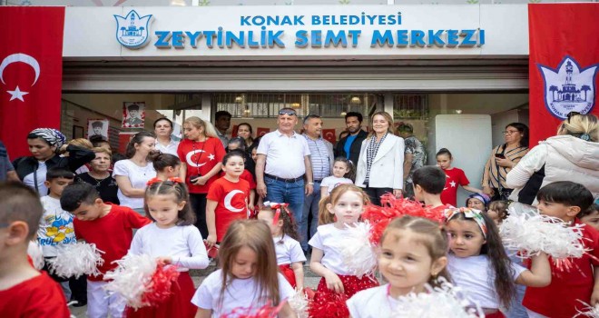 Konak'ta 23 Nisan coşkusu erken başladı