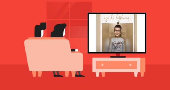 Öğretmenlerinin yaş gününü video ile kutladılar