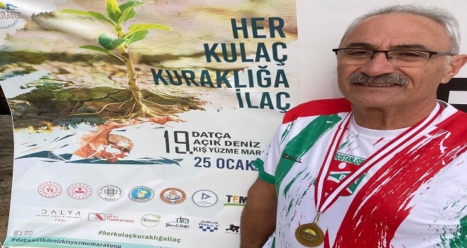 Bostanlısporlu Servet Ateş Datça Yüzme Maratonu'nda 4. oldu