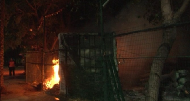 Fuar'da korkutan yangın