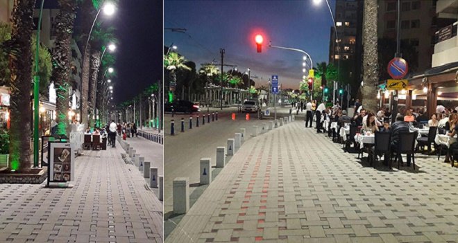Karşıyaka Cengiz Topel Caddesi'nde yeni uygulama...