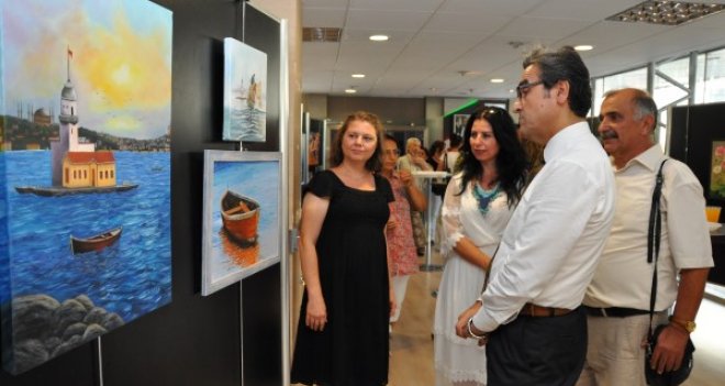 Karşıyaka Halk Eğitim Merkezi'nden ''Serinleten'' resim sergisi