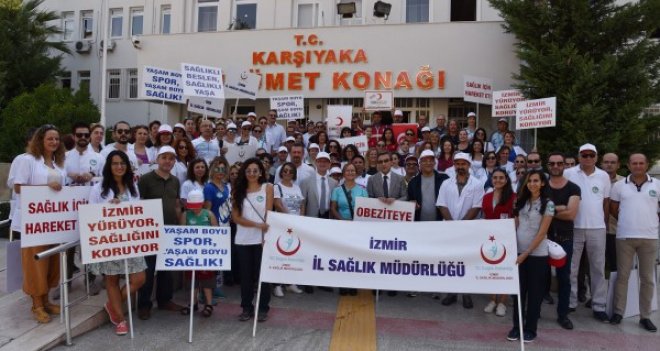 Karşıyaka sağlık için yürüdü...