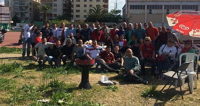 Karşıyaka Stadı'nda mangal keyfi...