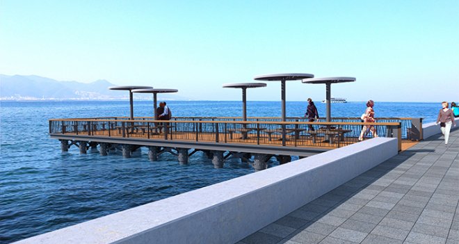 Karşıyaka’ya 6 ahşap iskele geliyor