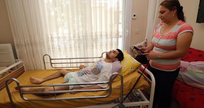 Kas hastası Ender yatağına kavuştu