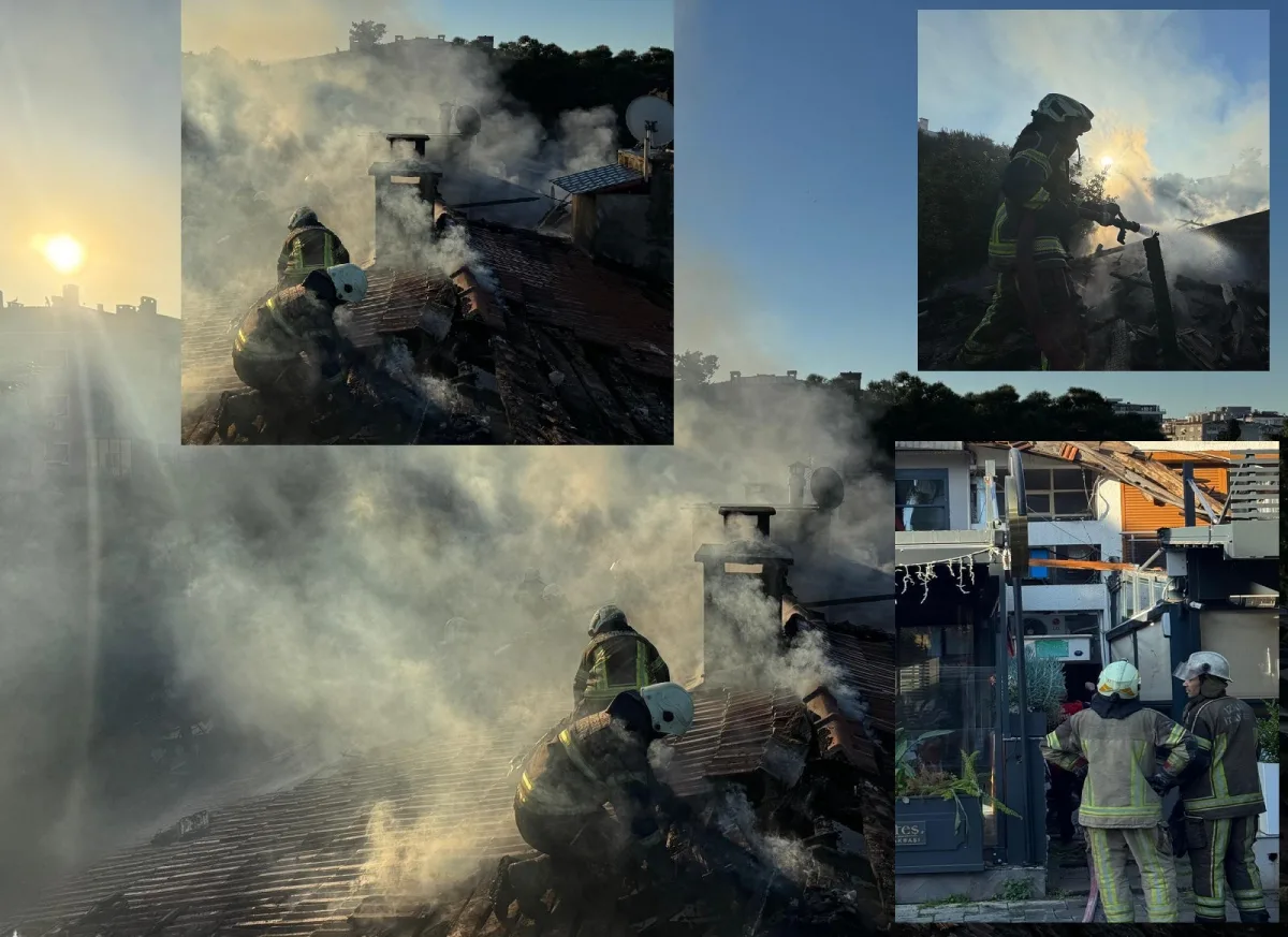 Bostanlı'da restoran yangını büyük korku yarattı...