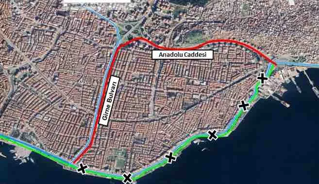 Karşıyaka İskele'de yapılacak yaya geçidi çalışması nedeniyle ESHOT'ta değişiklik