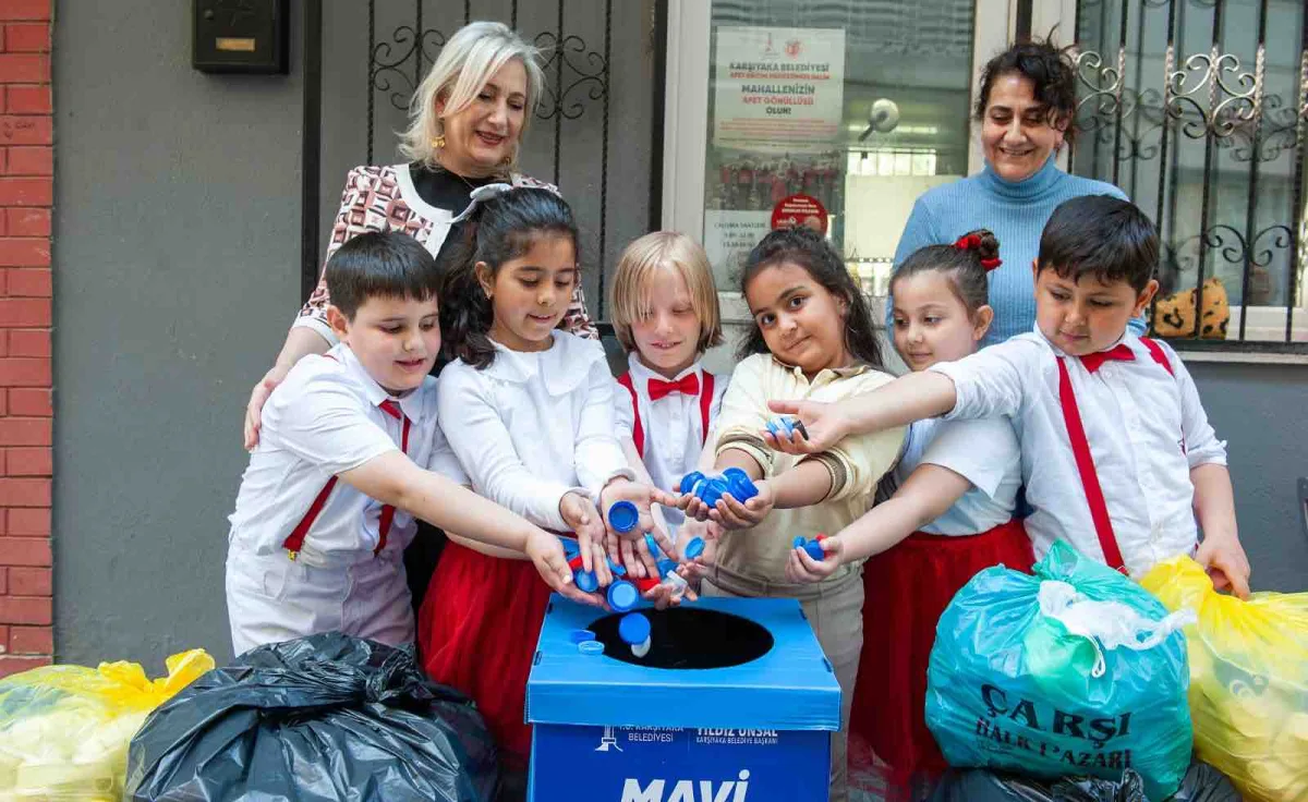 Cumhuriyet İlkokulu öğrencileri 200 kilogram kapak topladı