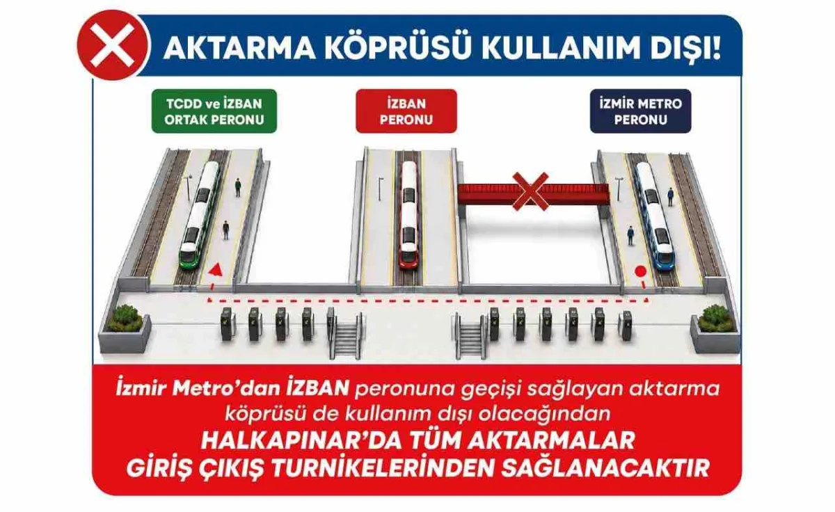 Halkapınar İstasyonu’nda geçici düzenleme