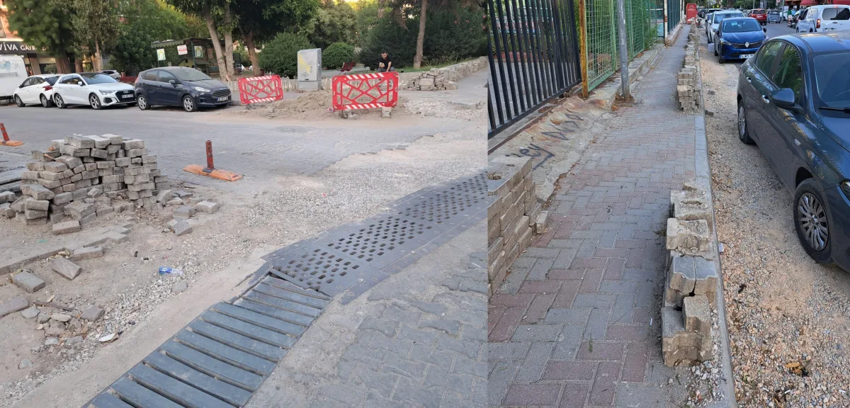 2 ay önce kazdılar, işini bitirip kapatmadan gittiler...