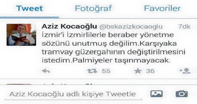 Kocaoğlu: Karşıyaka'da ağaç taşınmayacak, güzergah değişecek...