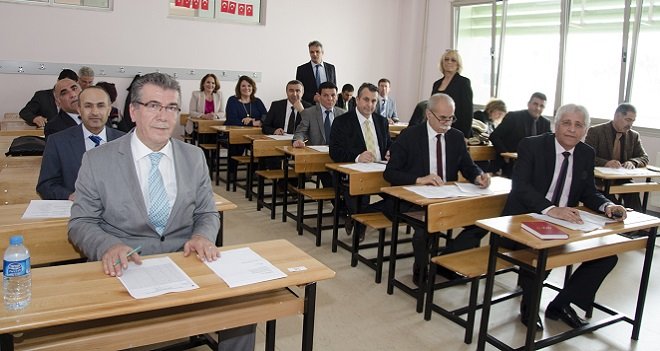 Okul müdürleri sınavda ter döktü...