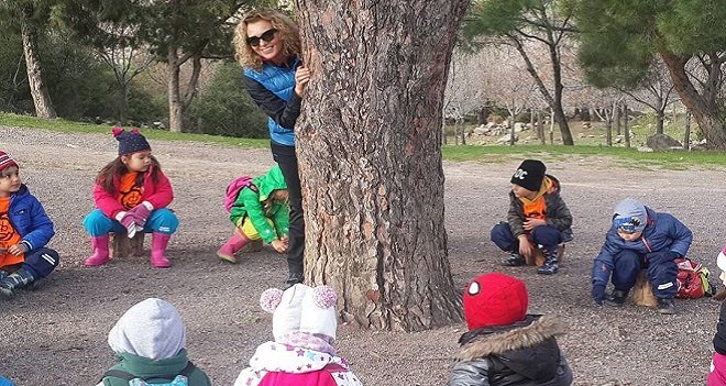 Orman eğitim alanında çiçekler açmaya başladı...