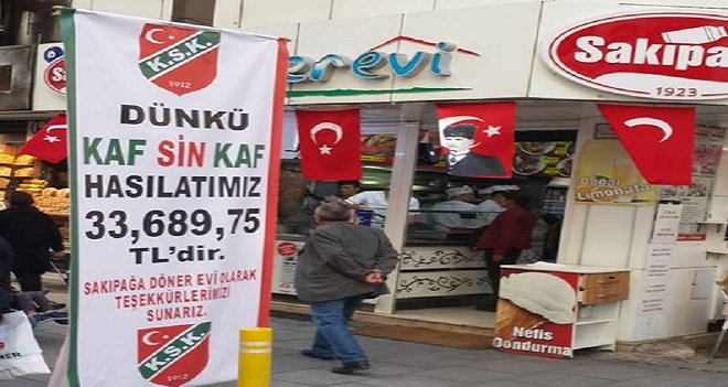 Taraftar döner yedi, KSK'ye 33 bin 689 TL geldi...