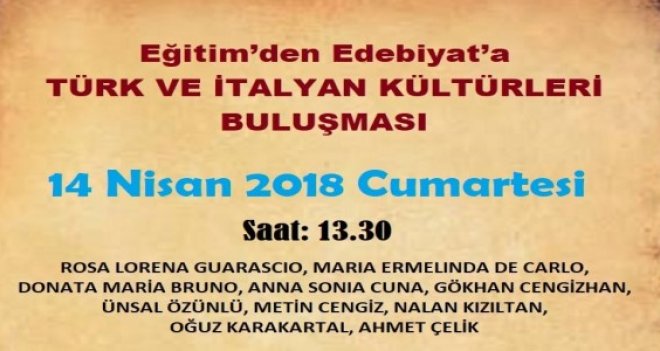 Türk ve İtalya Edebiyatları Karşıyaka'da buluşuyor