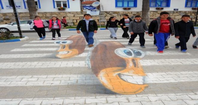 Türkiye'nin ilk 3 boyutlu yaya geçidi Sakin Şehir'de