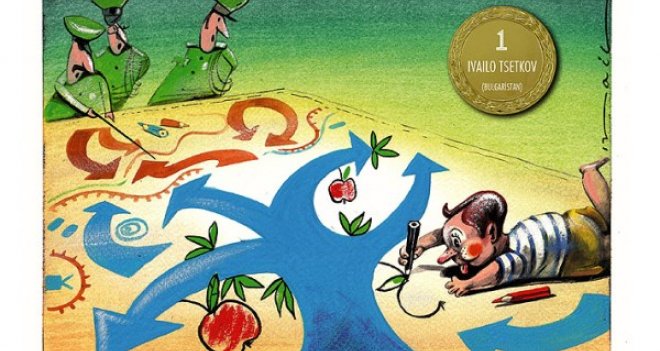 Uluslararası Karikatür Yarışması'nda Bulgar Tsetkov birinci oldu