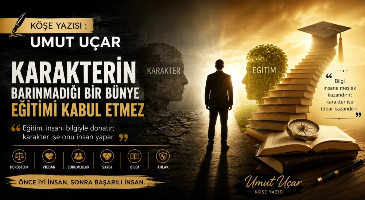 Karakterin barınmadığı bir bünye, eğitimi kabul etmez